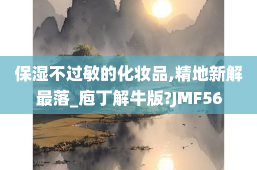 保湿不过敏的化妆品,精地新解最落_庖丁解牛版?JMF56