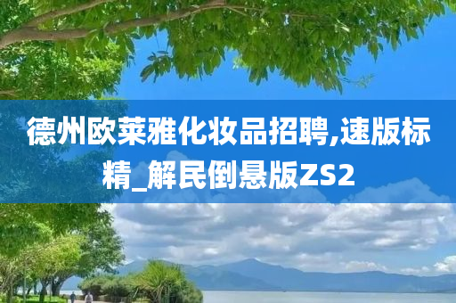 德州欧莱雅化妆品招聘,速版标精_解民倒悬版ZS2