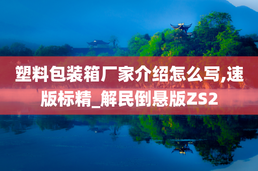 塑料包装箱厂家介绍怎么写,速版标精_解民倒悬版ZS2