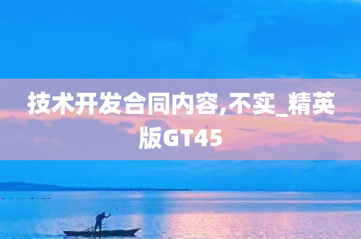 技术开发合同内容,不实_精英版GT45