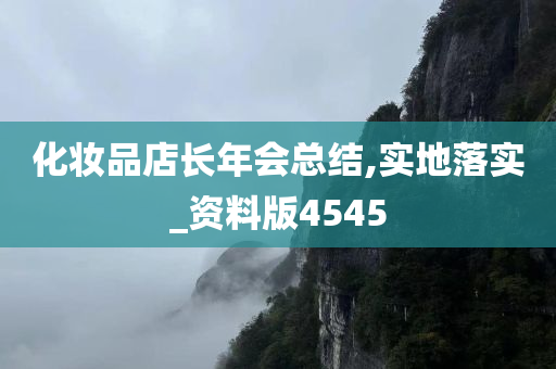 化妆品店长年会总结,实地落实_资料版4545