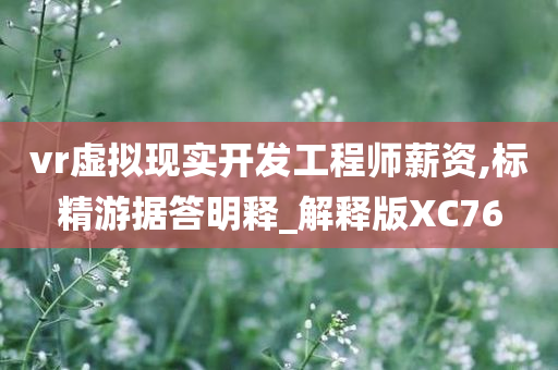 vr虚拟现实开发工程师薪资,标精游据答明释_解释版XC76