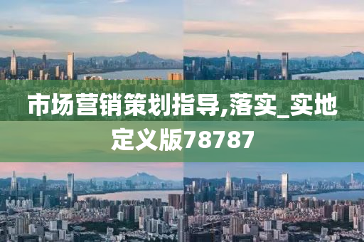 市场营销策划指导,落实_实地定义版78787