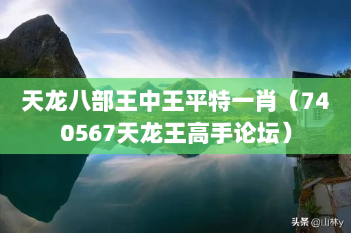 天龙八部王中王平特一肖（740567天龙王高手论坛）