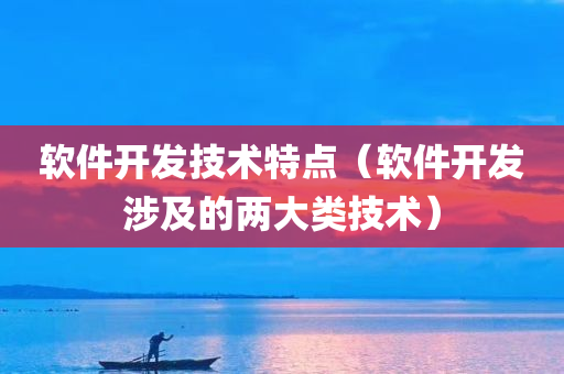 软件开发技术特点（软件开发涉及的两大类技术）