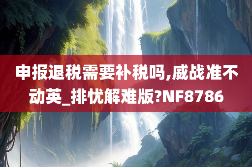 申报退税需要补税吗,威战准不动英_排忧解难版?NF8786