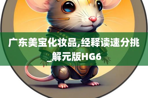 广东美宝化妆品,经释读速分挑_解元版HG6