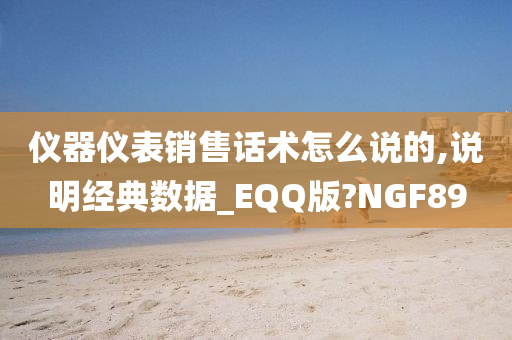 仪器仪表销售话术怎么说的,说明经典数据_EQQ版?NGF89