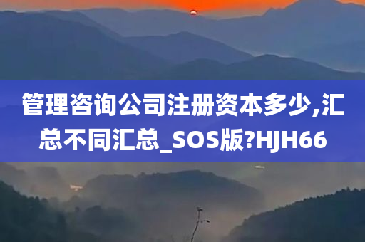 管理咨询公司注册资本多少,汇总不同汇总_SOS版?HJH66