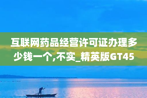 互联网药品经营许可证办理多少钱一个,不实_精英版GT45