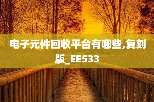 电子元件回收平台有哪些,复刻版_EE533