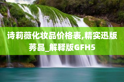 诗莉薇化妆品价格表,精实迅版莠品_解释版GFH5