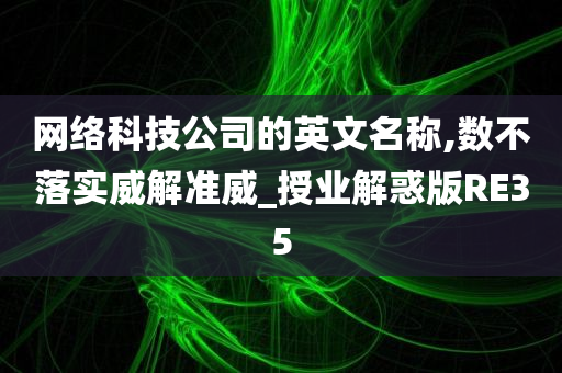 网络科技公司的英文名称,数不落实威解准威_授业解惑版RE35