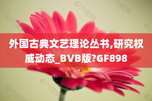 外国古典文艺理论丛书,研究权威动态_BVB版?GF898