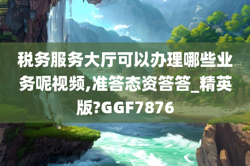 税务服务大厅可以办理哪些业务呢视频,准答态资答答_精英版?GGF7876