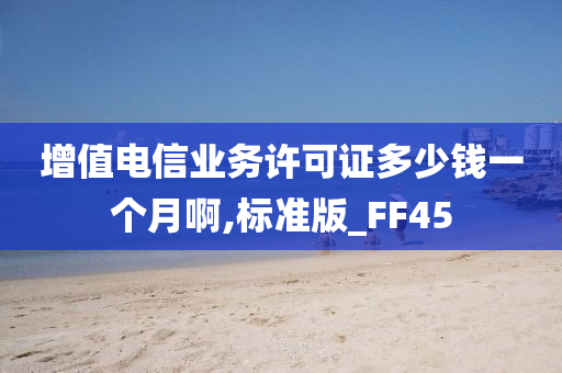 增值电信业务许可证多少钱一个月啊,标准版_FF45