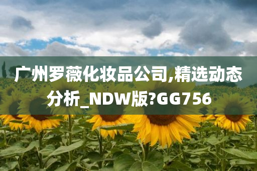 广州罗薇化妆品公司,精选动态分析_NDW版?GG756