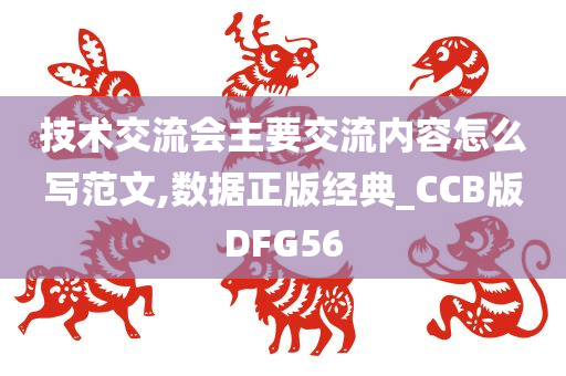 技术交流会主要交流内容怎么写范文,数据正版经典_CCB版DFG56