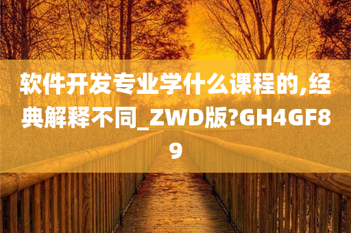 软件开发专业学什么课程的,经典解释不同_ZWD版?GH4GF89