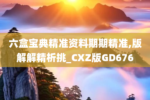 六盒宝典精准资料期期精准,版解解精析挑_CXZ版GD676