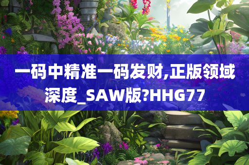 一码中精准一码发财,正版领域深度_SAW版?HHG77