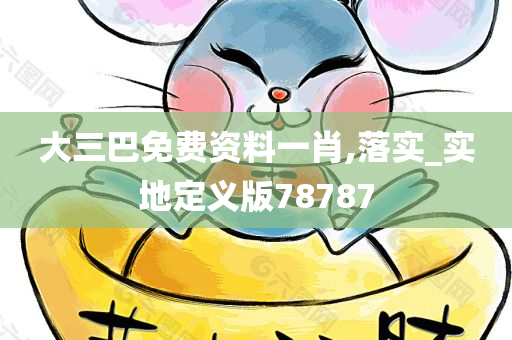 大三巴免费资料一肖,落实_实地定义版78787