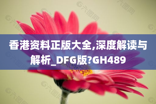 香港资料正版大全,深度解读与解析_DFG版?GH489