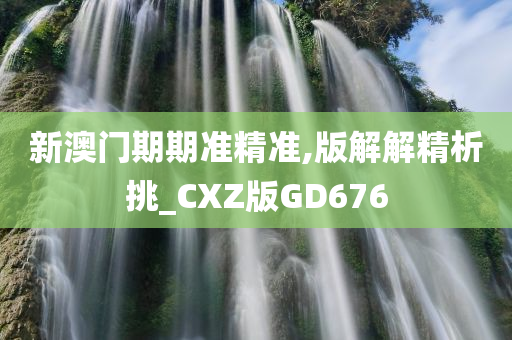 新澳门期期准精准,版解解精析挑_CXZ版GD676