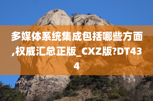 多媒体系统集成包括哪些方面,权威汇总正版_CXZ版?DT434