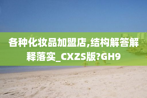 各种化妆品加盟店,结构解答解释落实_CXZS版?GH9