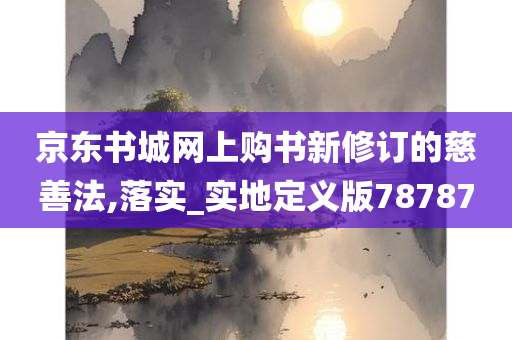 京东书城网上购书新修订的慈善法,落实_实地定义版78787