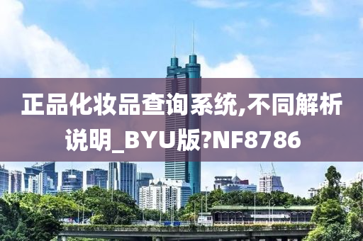 正品化妆品查询系统,不同解析说明_BYU版?NF8786