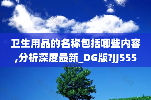 卫生用品的名称包括哪些内容,分析深度最新_DG版?JJ555