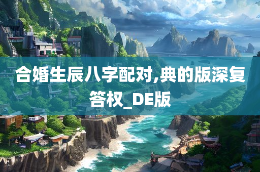 合婚生辰八字配对,典的版深复答权_DE版