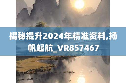 揭秘提升2024年精准资料,扬帆起航_VR857467