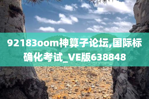 92183oom神算子论坛,国际标确化考试_VE版638848