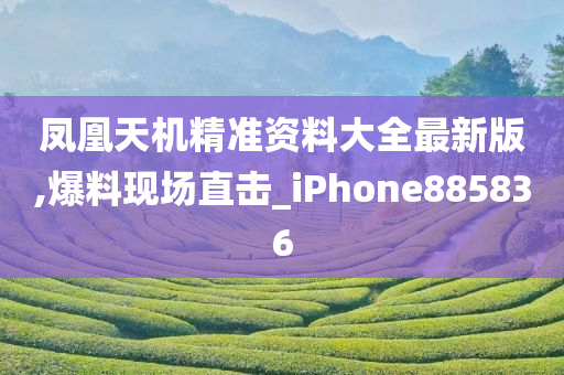 凤凰天机精准资料大全最新版,爆料现场直击_iPhone885836