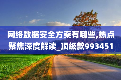 网络数据安全方案有哪些,热点聚焦深度解读_顶级款993451