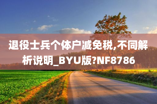 退役士兵个体户减免税,不同解析说明_BYU版?NF8786