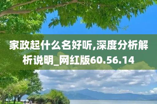 家政起什么名好听,深度分析解析说明_网红版60.56.14