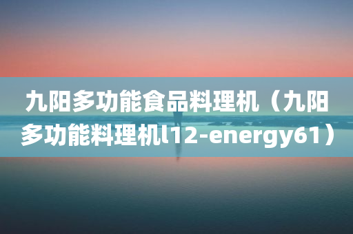 九阳多功能食品料理机（九阳多功能料理机l12-energy61）