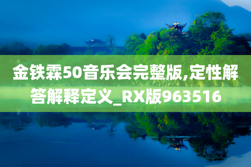 金铁霖50音乐会完整版,定性解答解释定义_RX版963516