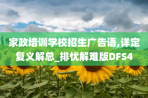 家政培训学校招生广告语,详定复义解总_排忧解难版DFS4