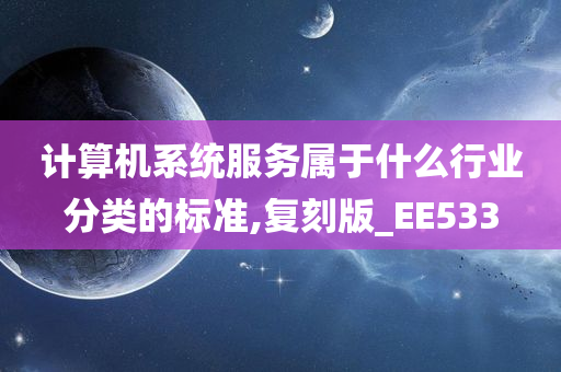 计算机系统服务属于什么行业分类的标准,复刻版_EE533