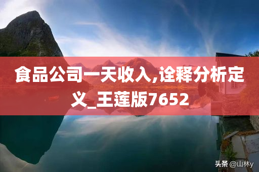 食品公司一天收入,诠释分析定义_王莲版7652