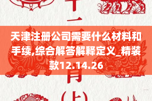 天津注册公司需要什么材料和手续,综合解答解释定义_精装款12.14.26