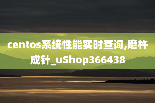 centos系统性能实时查询,磨杵成针_uShop366438