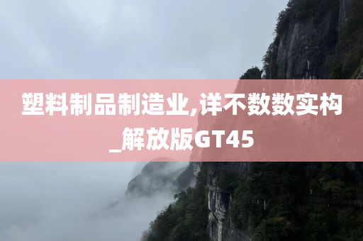 塑料制品制造业,详不数数实构_解放版GT45