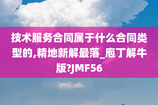 技术服务合同属于什么合同类型的,精地新解最落_庖丁解牛版?JMF56