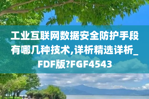 工业互联网数据安全防护手段有哪几种技术,详析精选详析_FDF版?FGF4543